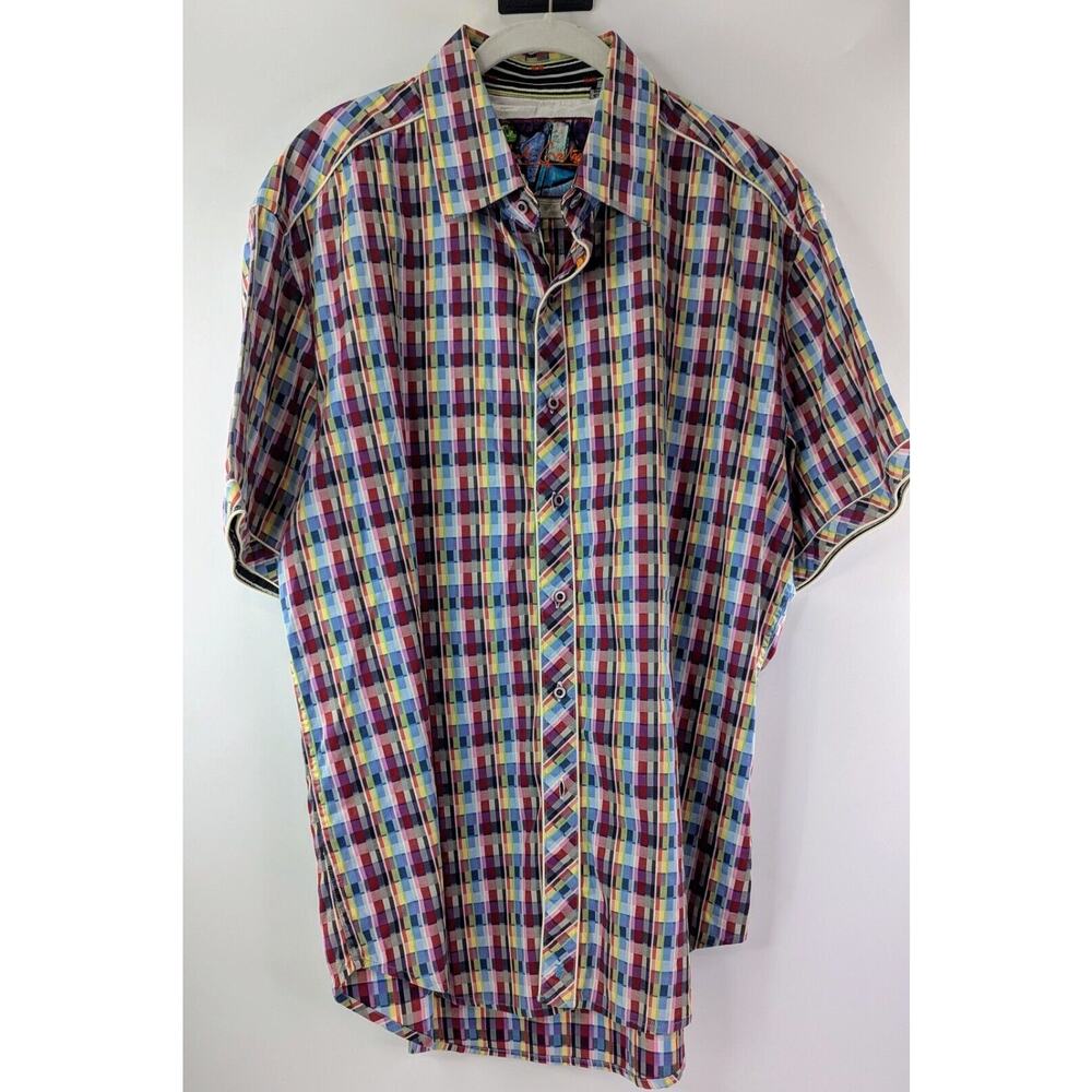 Robert Graham Multicolor Plaid Casual Button Down Shirt